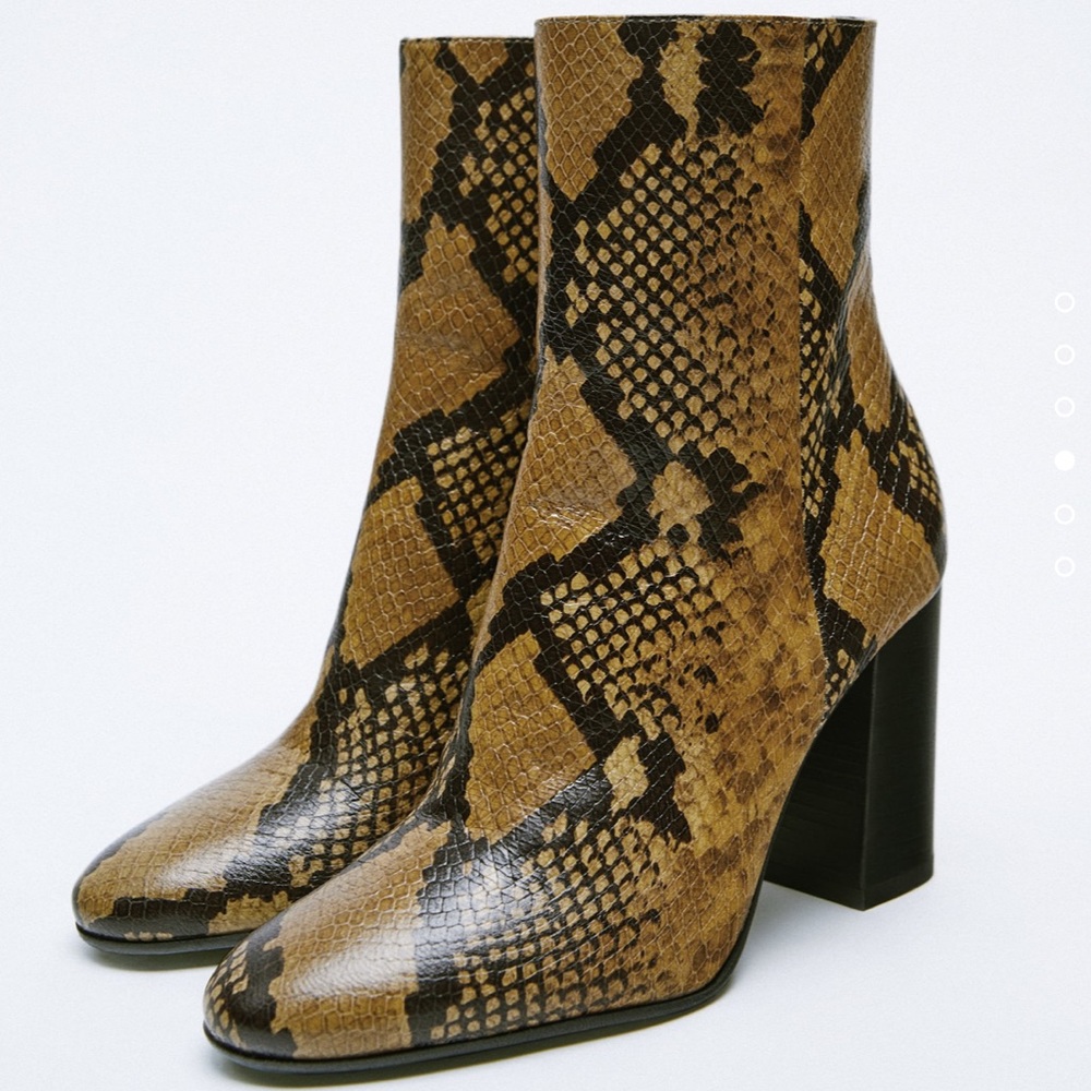 Zara Leather Ankle Boots